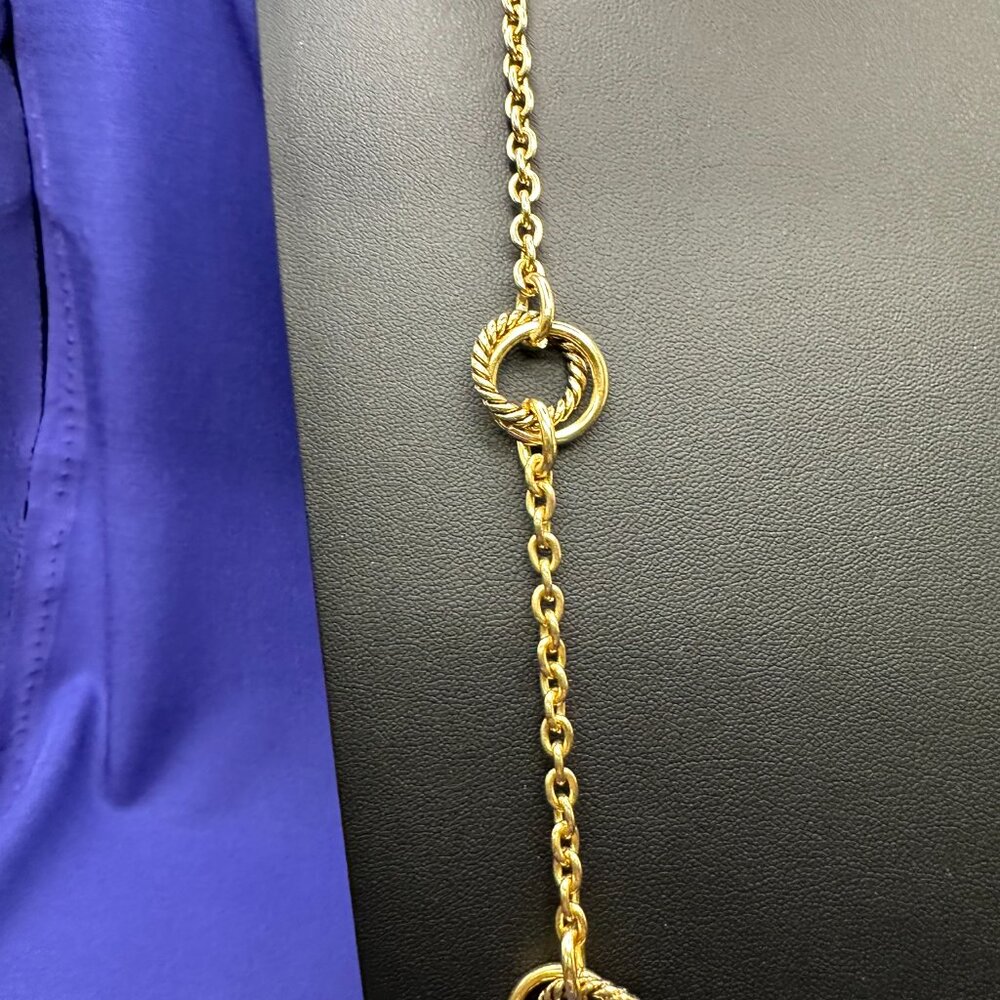 Ralph Lauren Gold-Tone Chain Double Circle Station Necklace - Picture 5 of 10